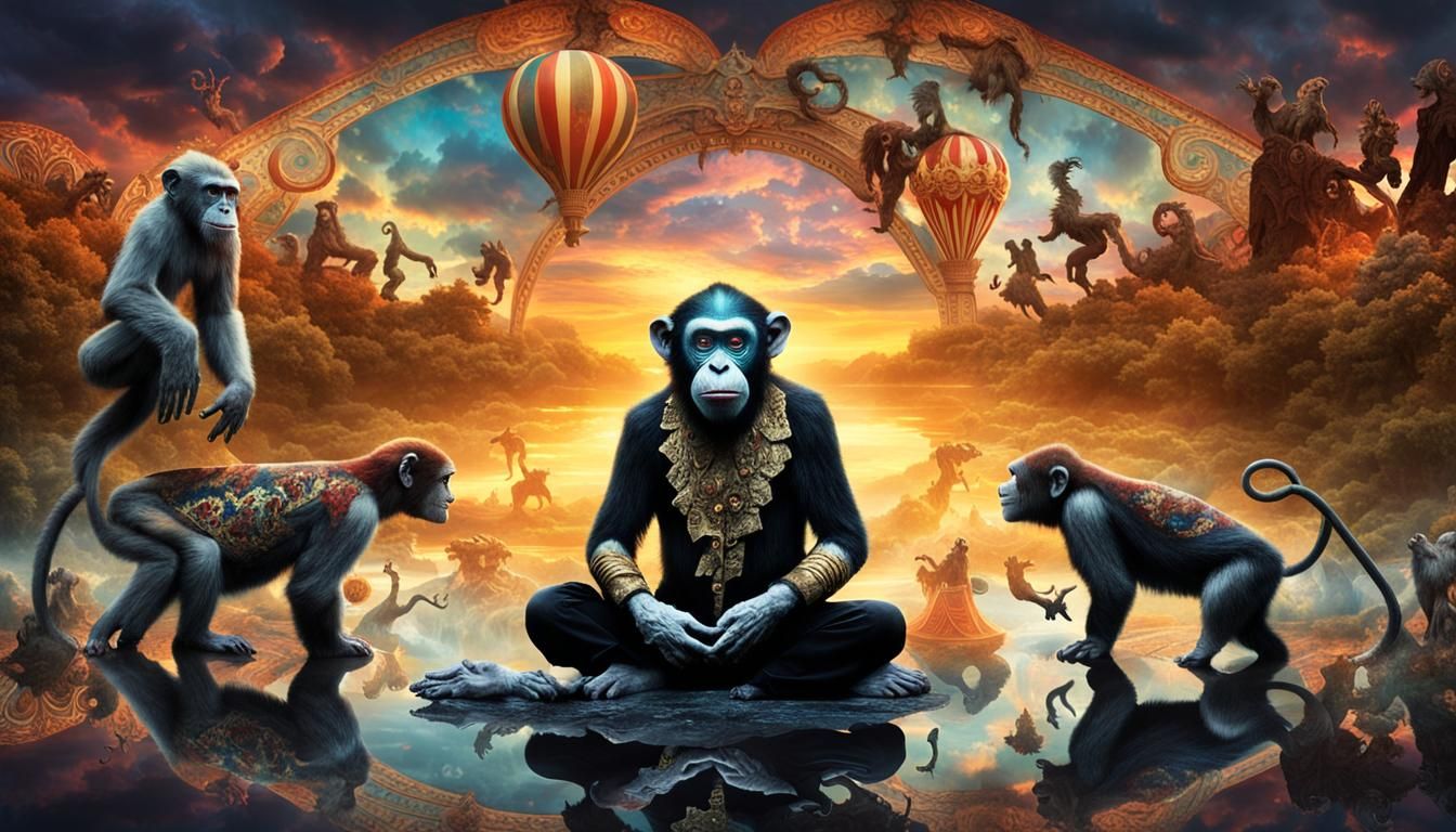 Mystical Creatures of Folklore and Mythology in Dreamlike Ha...