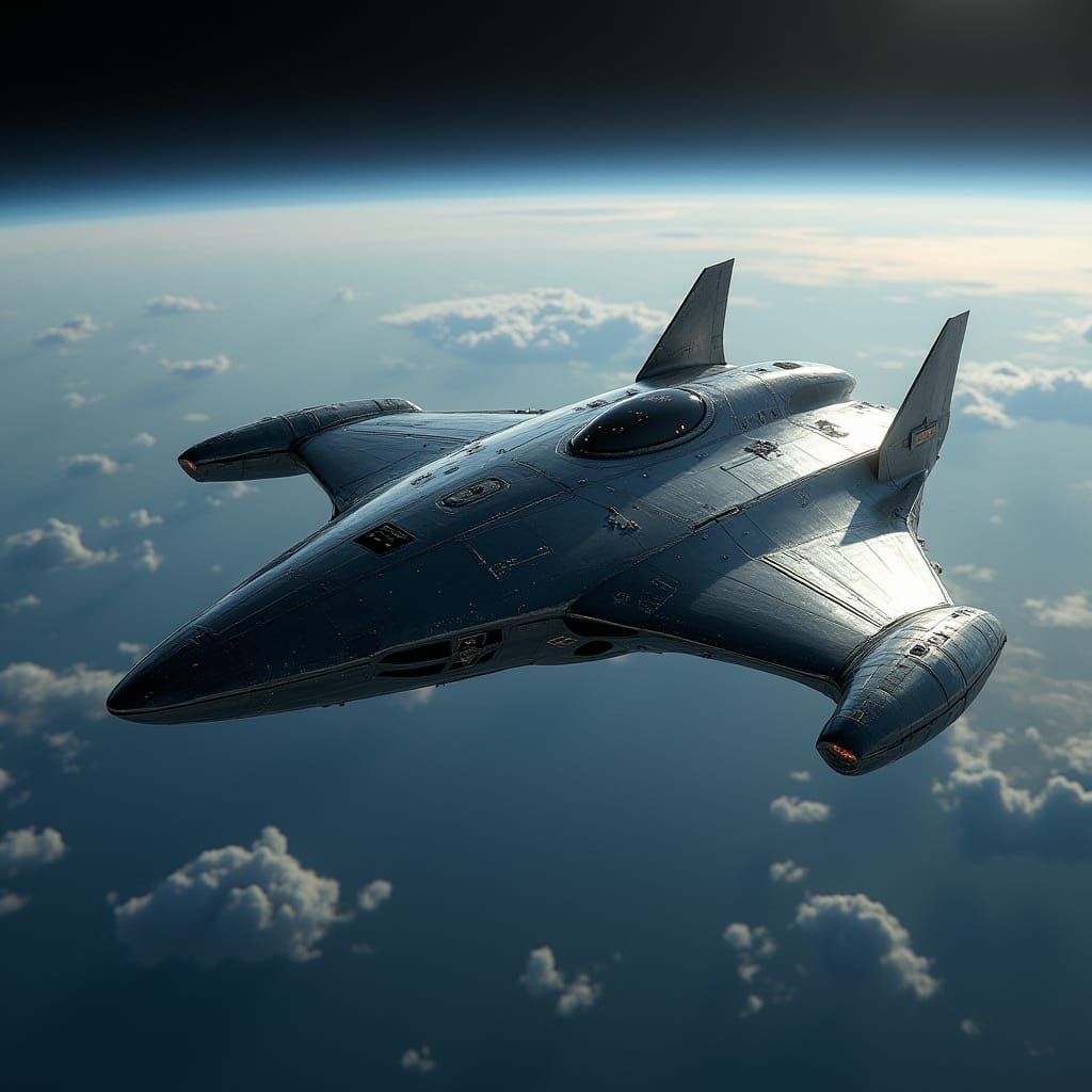 Alien Spaceship Silently Hovers Above Earth