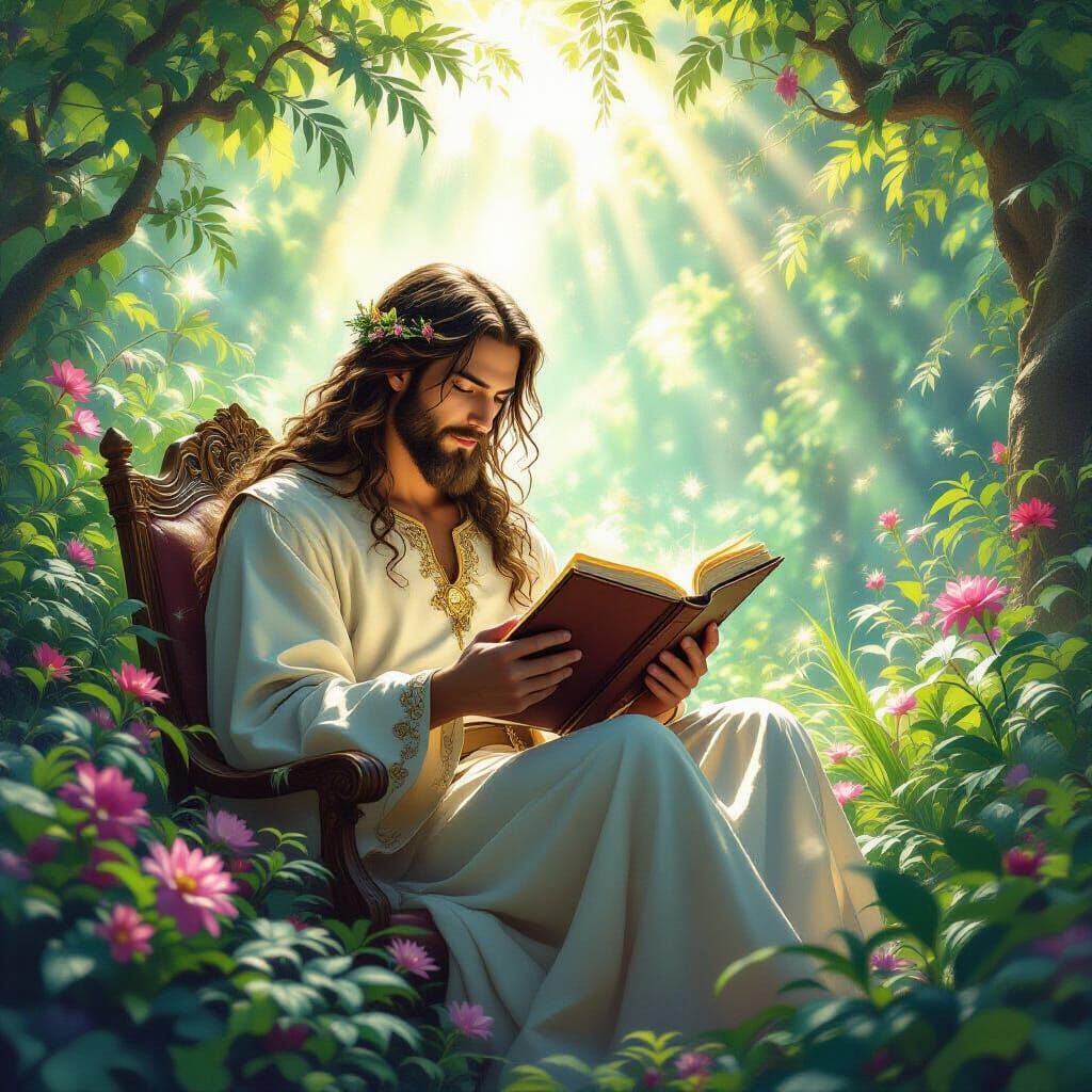 Divine Being Reading in Radiant Garden