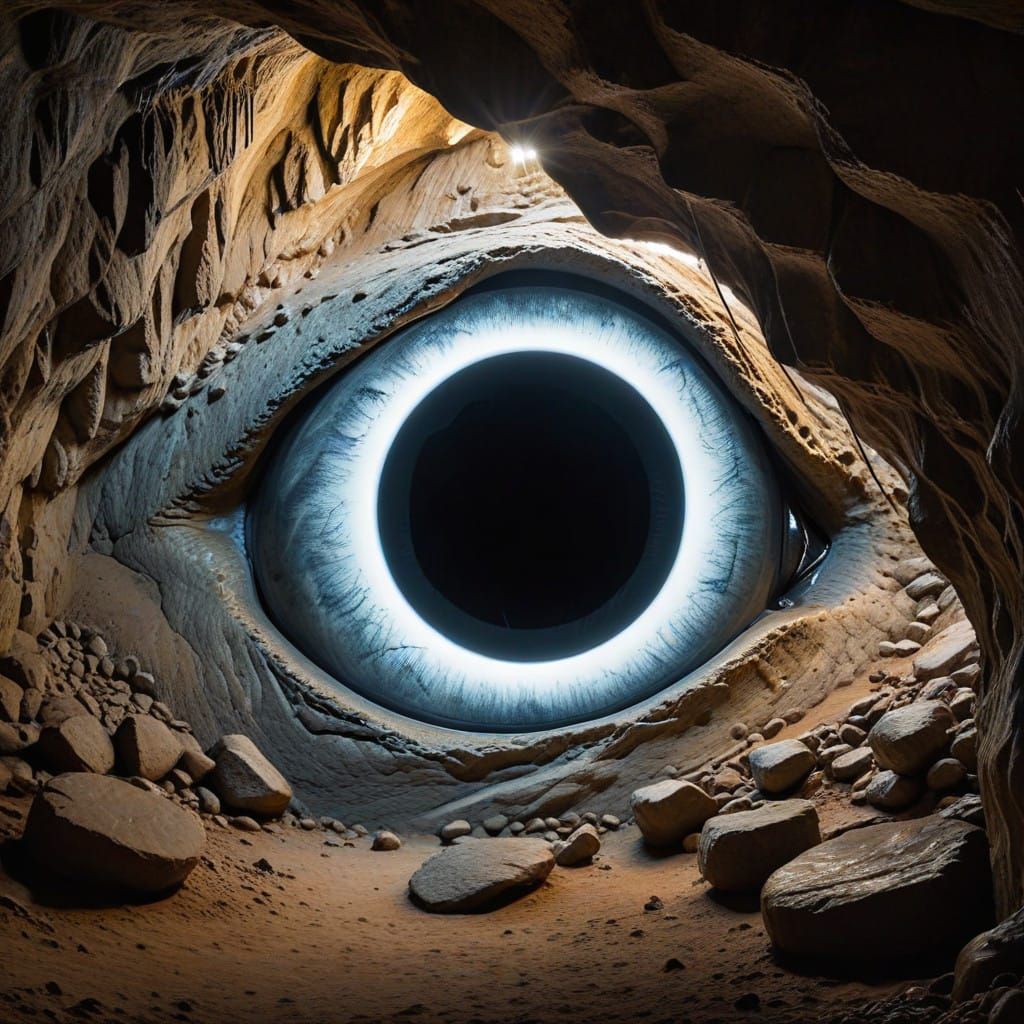 Giant's Enigmatic Eye Cave Entrance