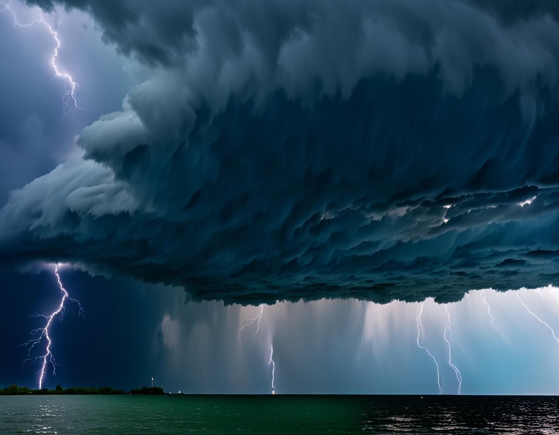 Waterspout Over Lake Erie During Storm