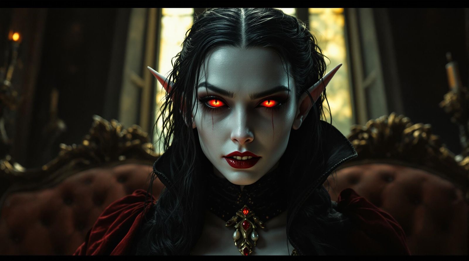 One of the Count's Dark-haired Housemates 0008