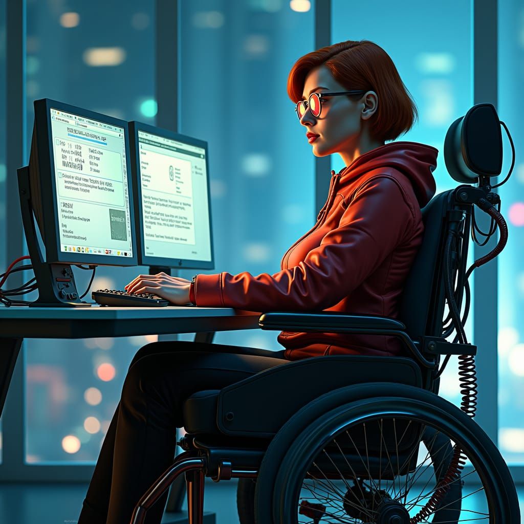 Oracle: Barbara Gordon in Cyberpunk Style