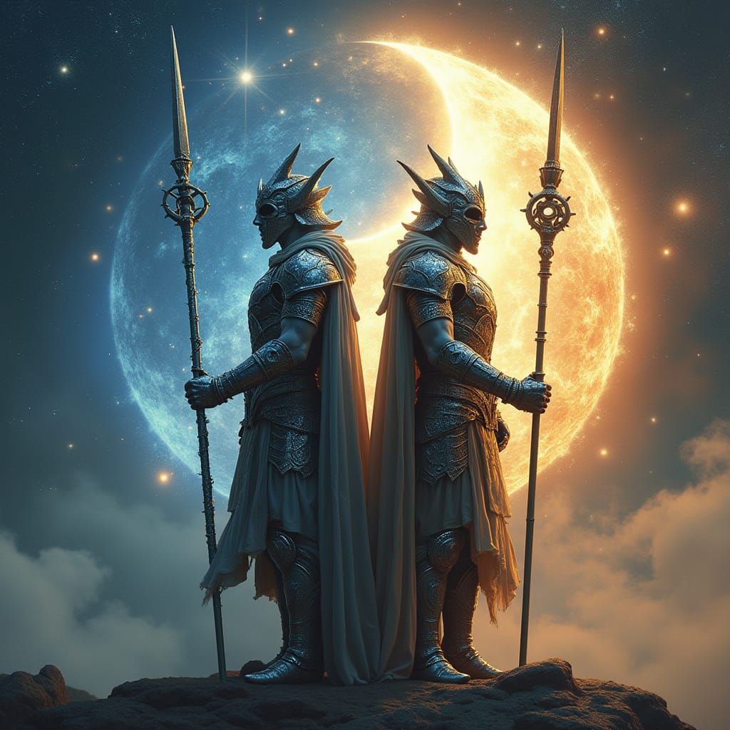 Majestic Warriors in Harmony with the Cosmos