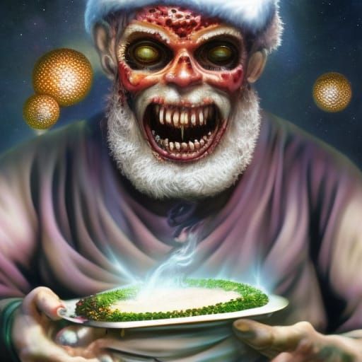Surreal Santa Claus in Dystopian Fantasy Art