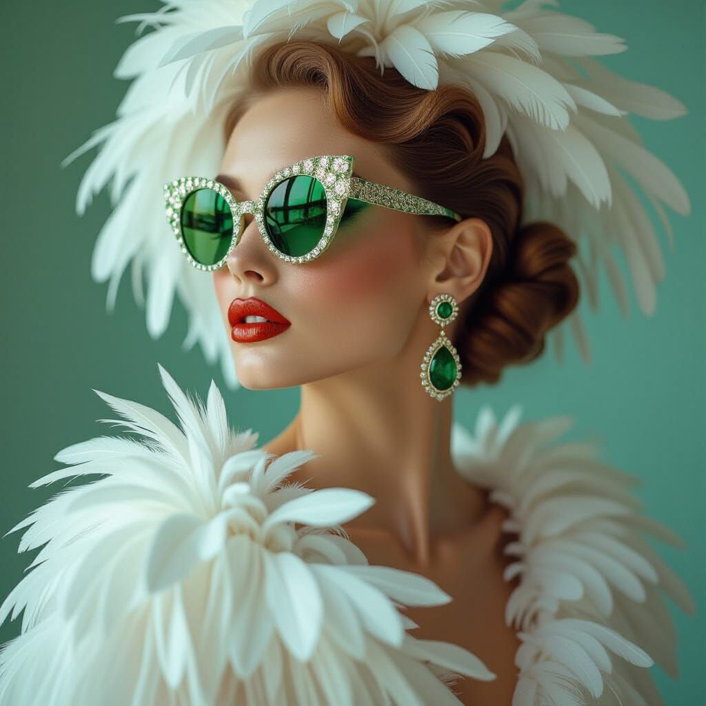 Feathered Eccentricity: A Study in Avant-Garde Fashion