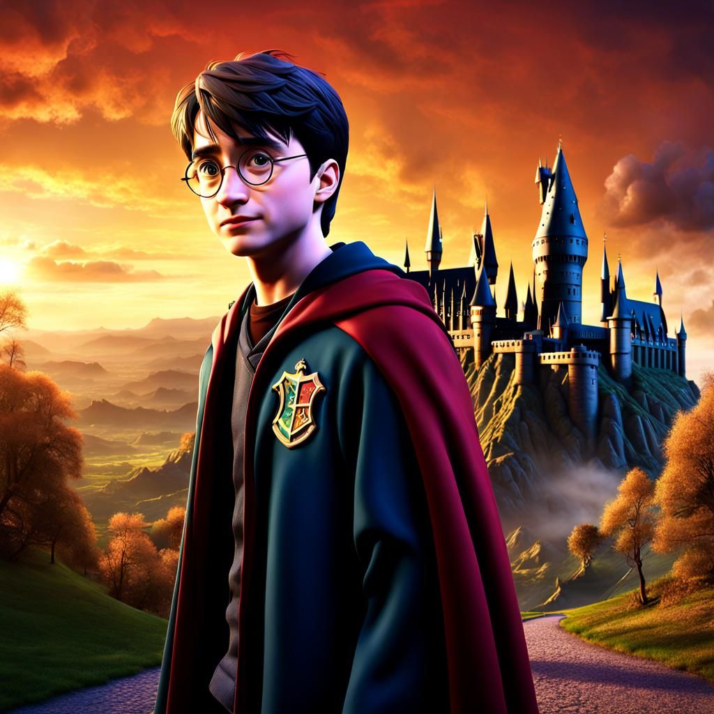 Harry Potter at Hogwarts: 3D Digital Art