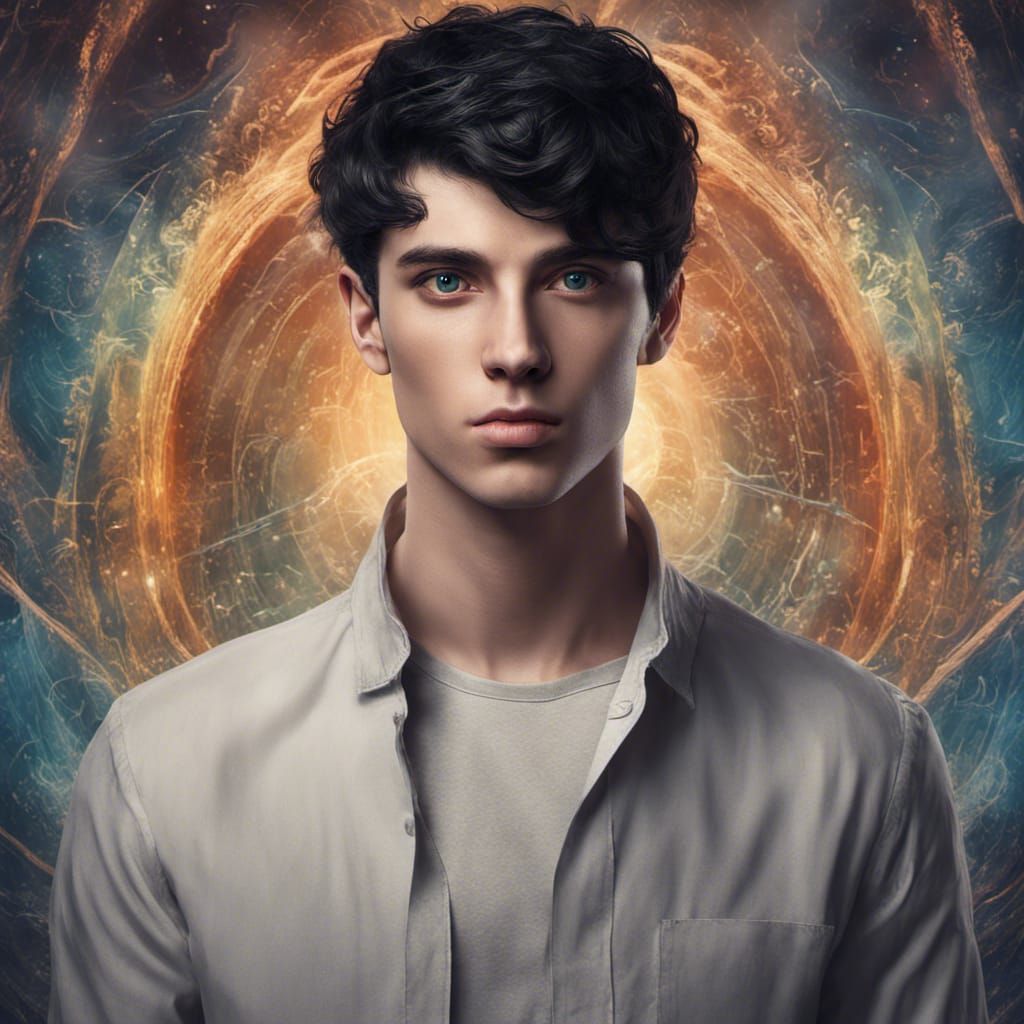 Nerdy Young Man with Heterochromia