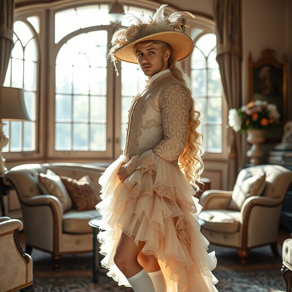 Elegant Victorian Masquerade in Soft Focus