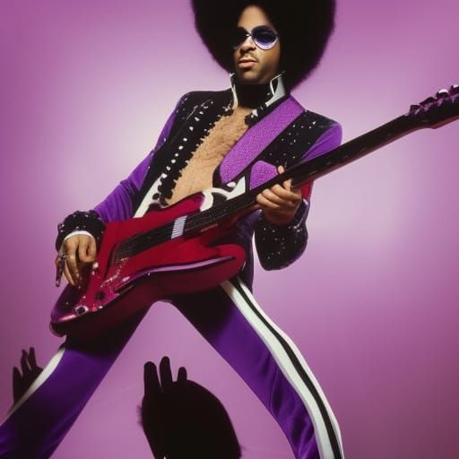 Prince on Stage in Purple Rain: 1980s Throwback