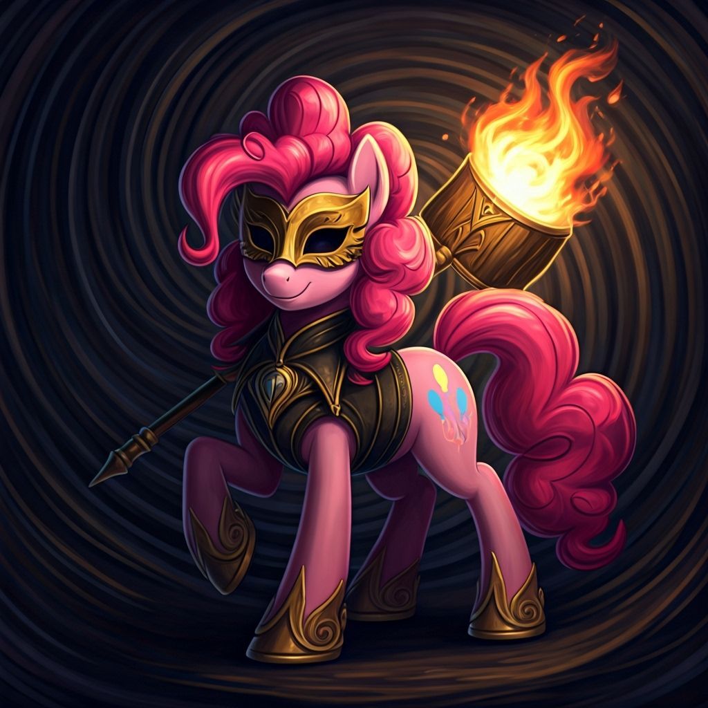 Pinkie Pie as Dark Fire Mage Jester