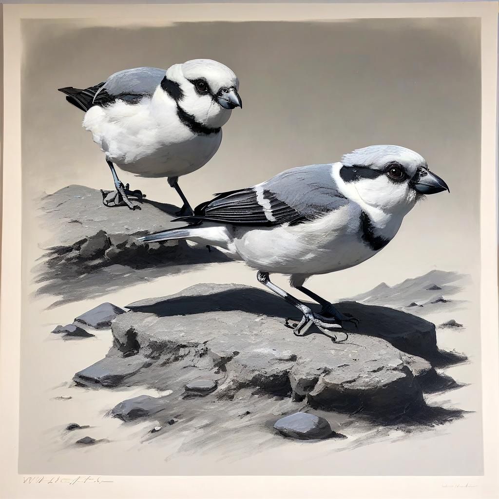 Minimalist White Abstract Composition