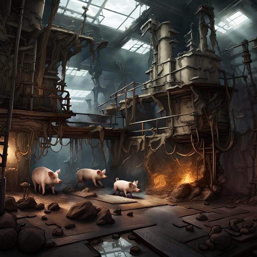 Corrosive Pigsty of Madness: Sci-Fi Horror Art