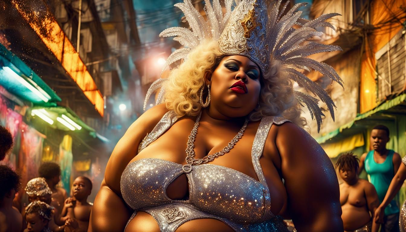 Carnival Queen Kiss in Rio Favela