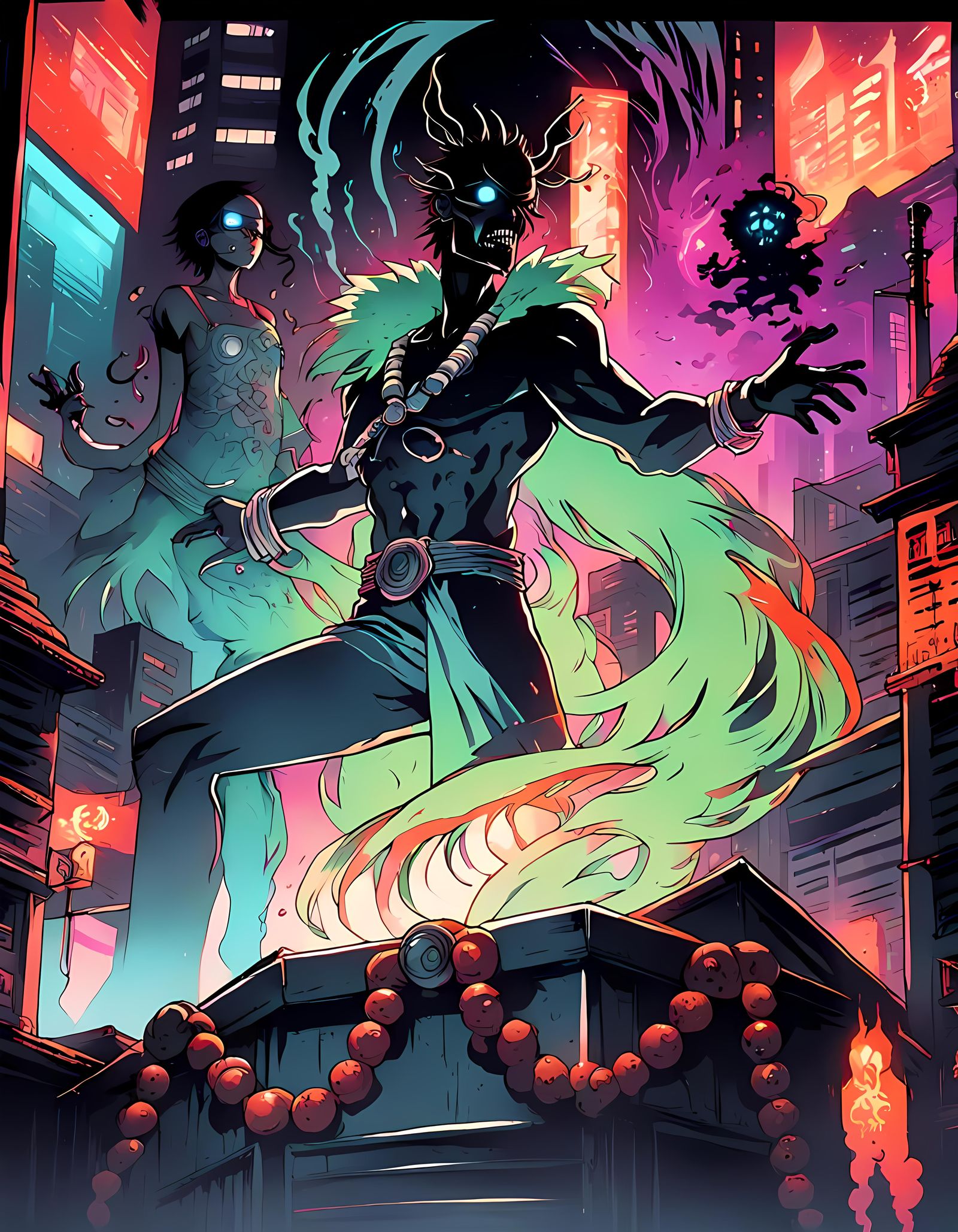 Urban Underworld: Hell Meets Chicago in Anime Style