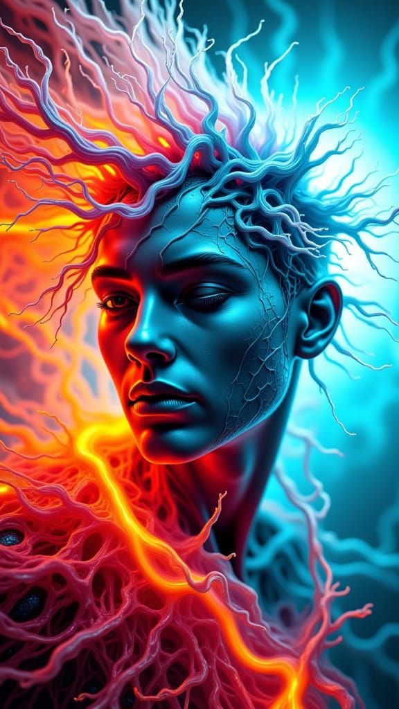 Detailed Wooden Sculpture with Organic Textures