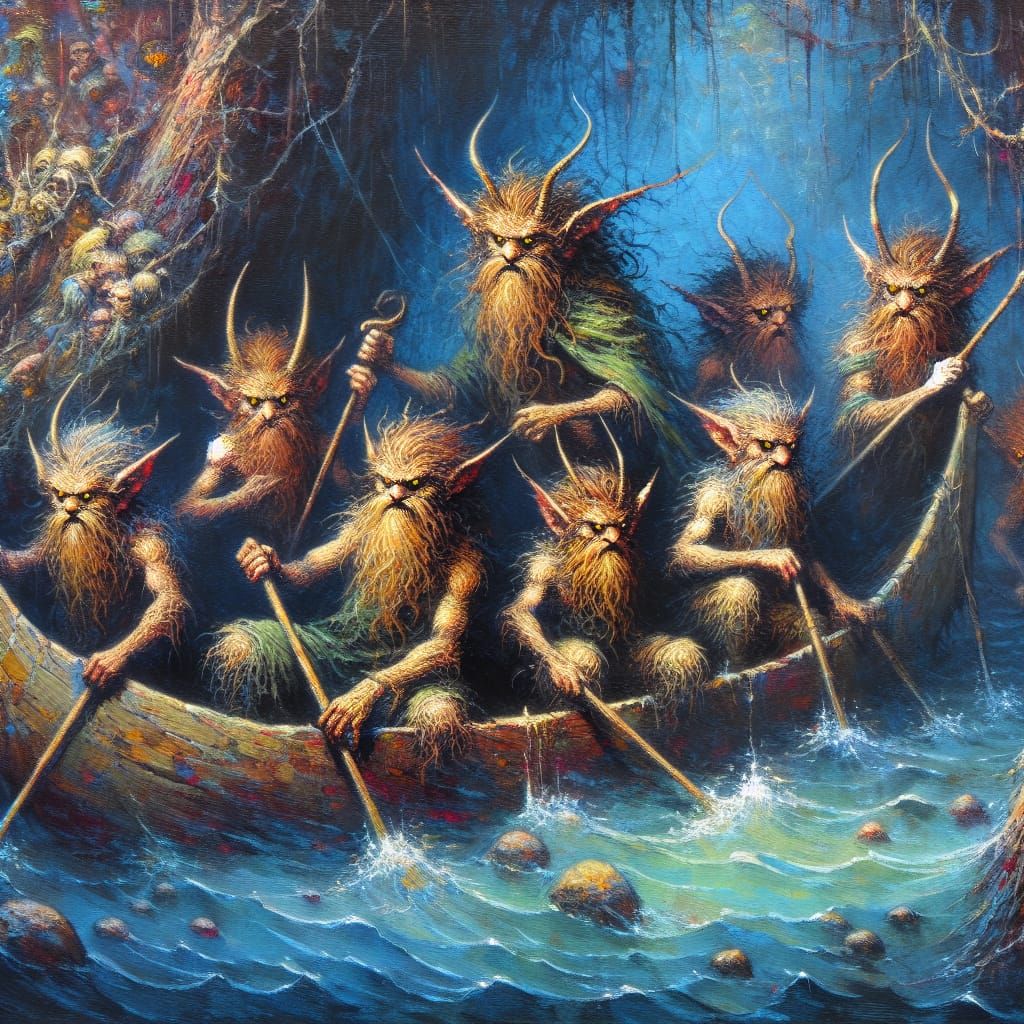 Mystical Woodland Fae in Street Art Style