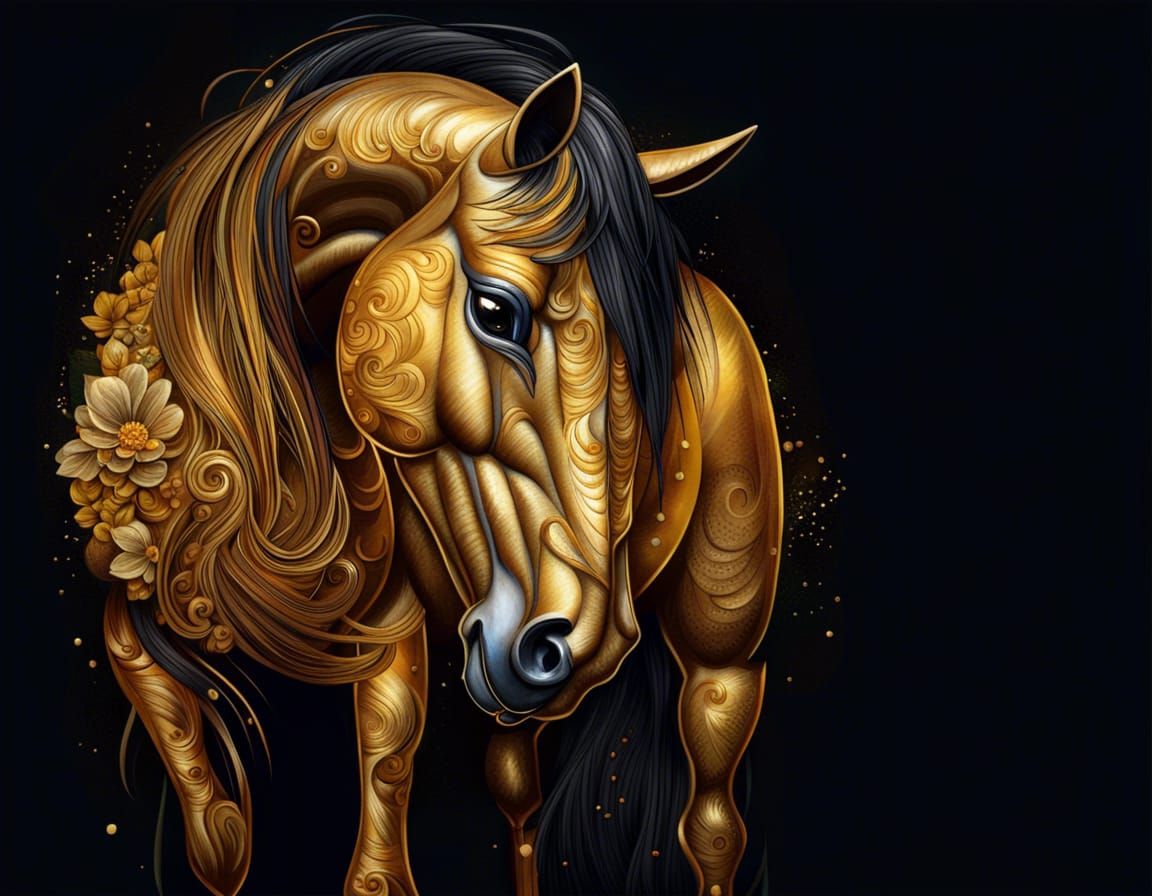 Golden horse