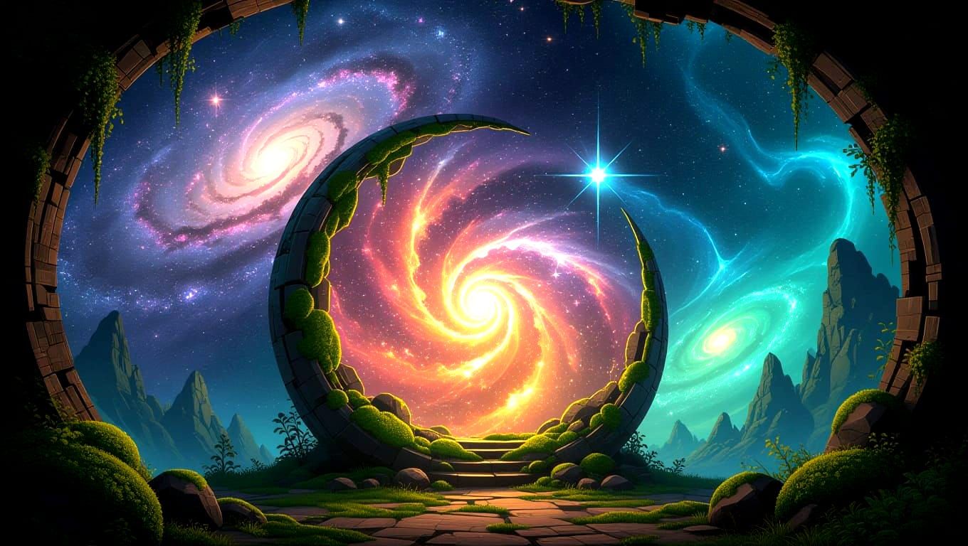 The All-Mother's Cosmic Womb in Vibrant Colors