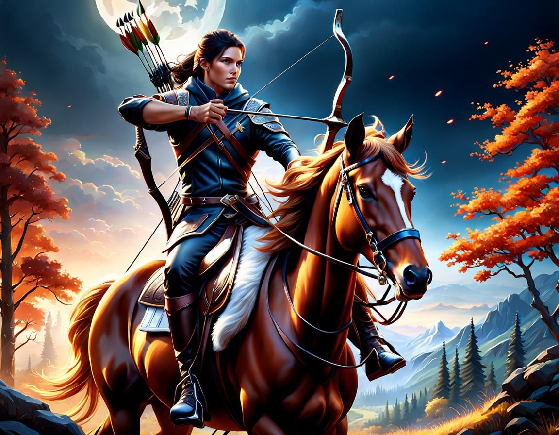 horse riding archer