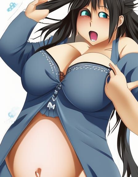 Anime Girl: Pregnant, Obese, Manga Key Visual