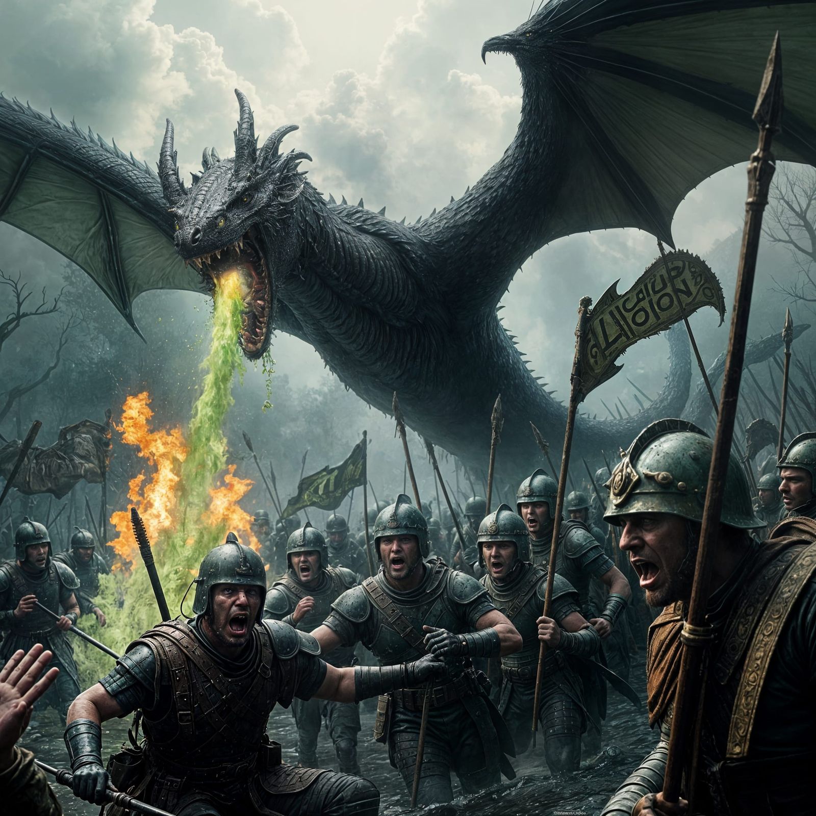 Black Dragon's Acid Attack on Roman Legion