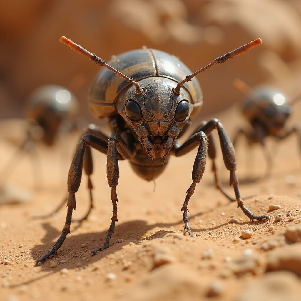 Robotic Ants Marching: Detailed Matte Painting