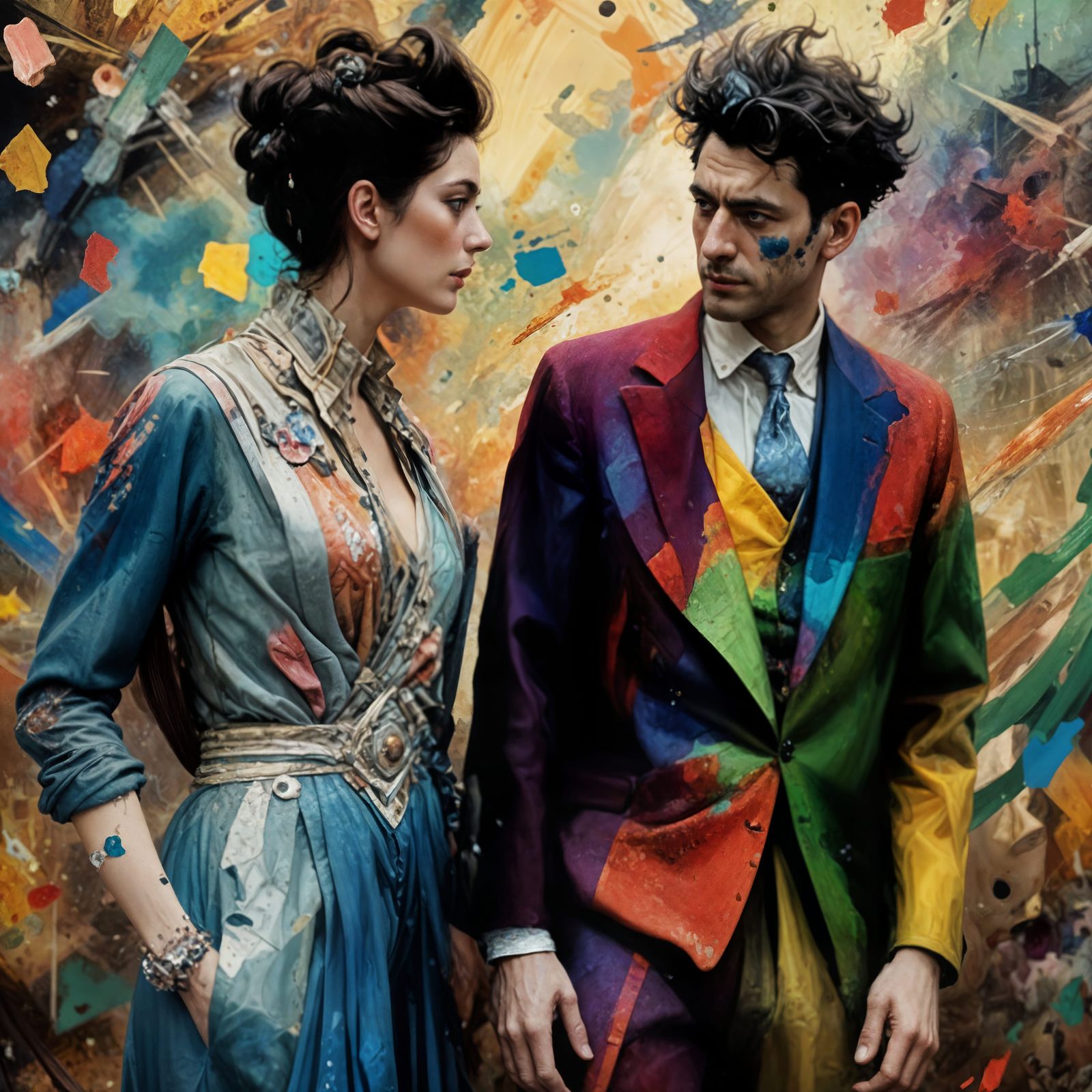 she thinks his clothes are over-the-top, he's not certain about she means by that but he takes it as a superlative and s...