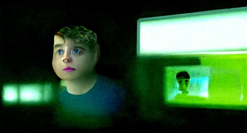 Boy's Self-Discovery in Computer Screen Glow