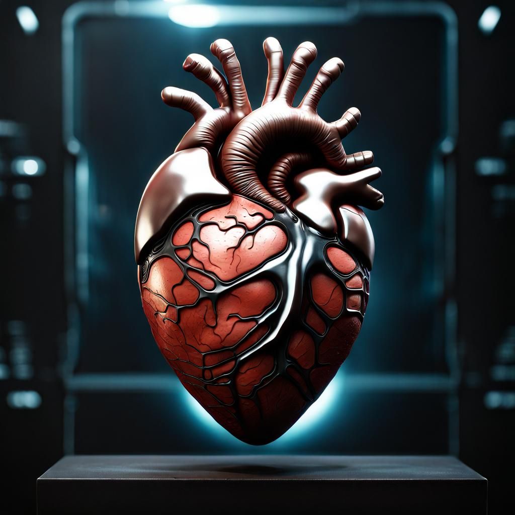 Heart Planet in Sci-Fi Horror Style