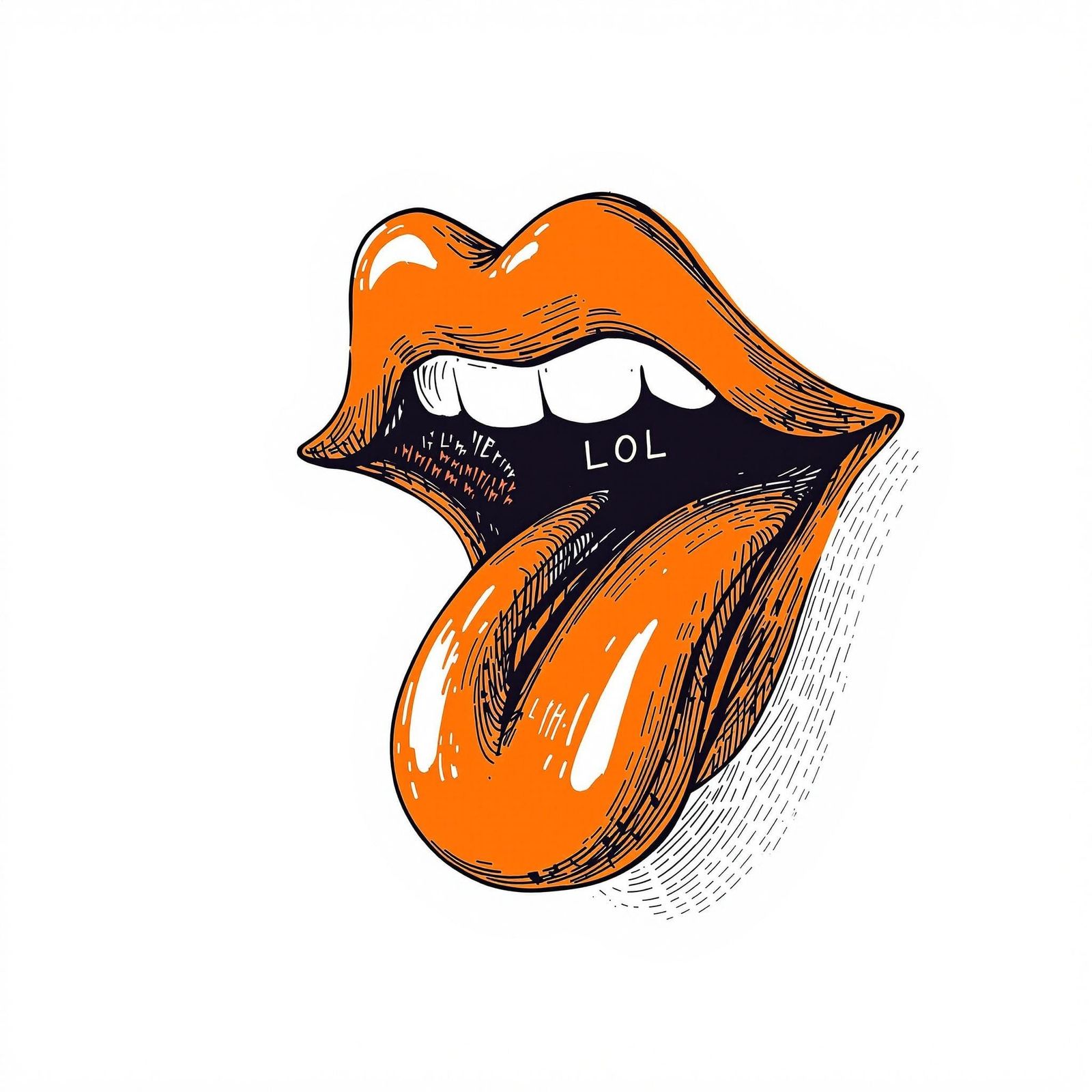 Subversive Humor Icon in Hand-Drawn Outline Marker Art