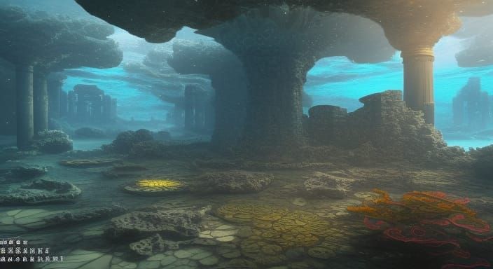 Underwater Chinese Space Cult Ruins in Deep Color