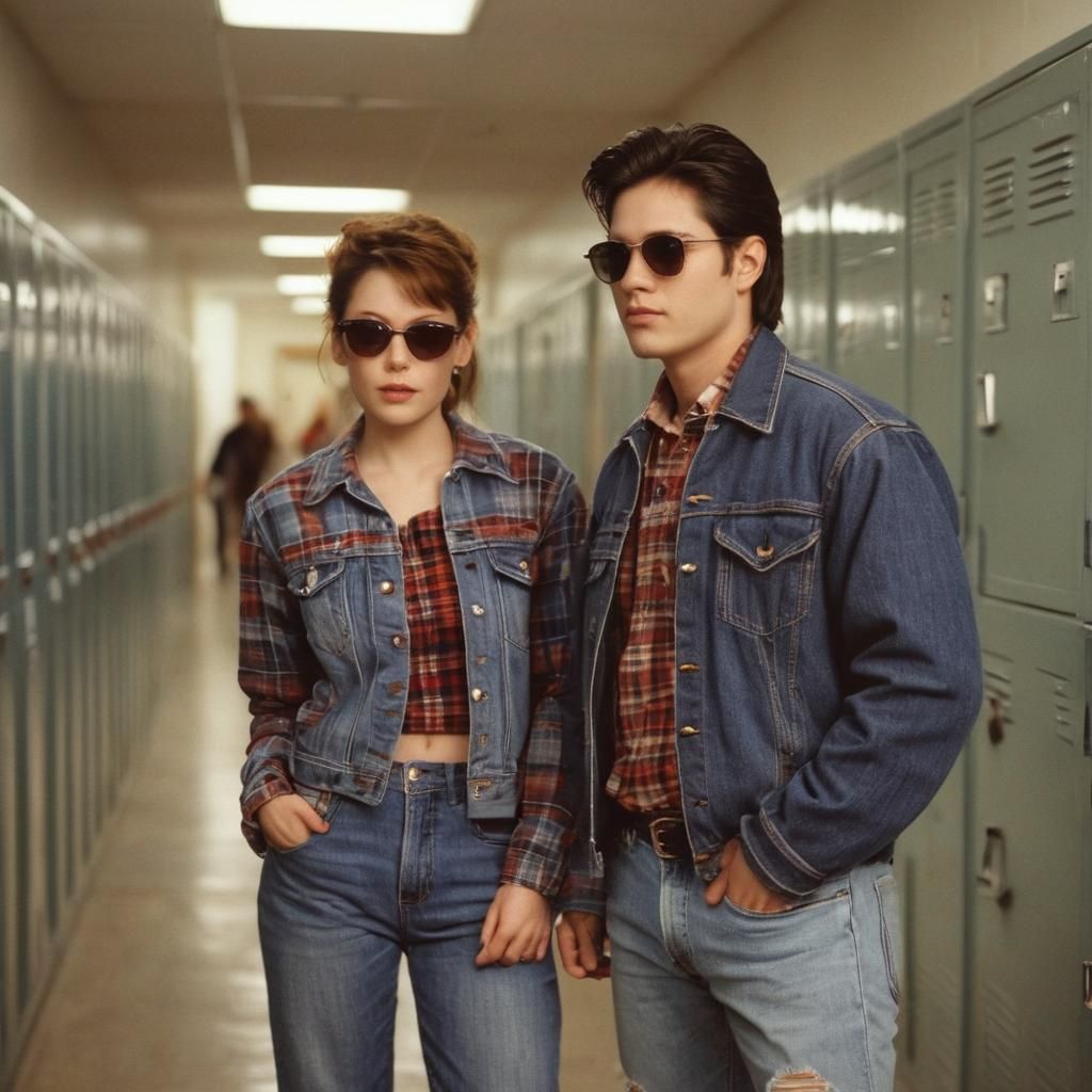 90s Teenagers in High School: A Cinematic Portrait