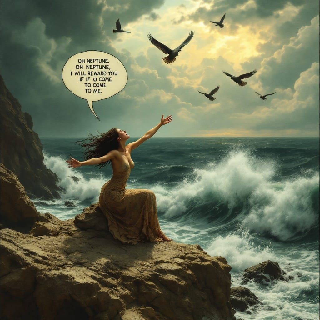 Earth Mother's Dramatic Surrealistic Call to Neptune
