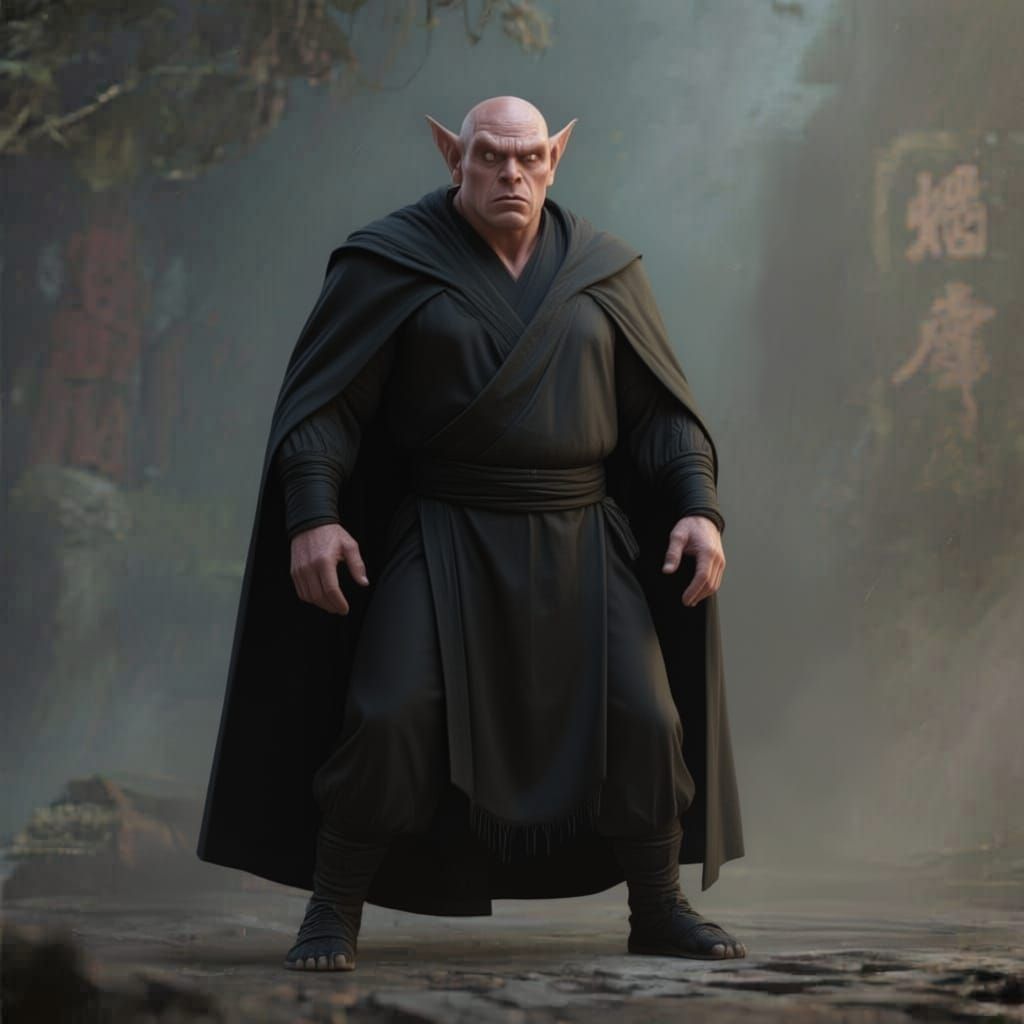 Hobgoblin Monk in Martial Arts Stance