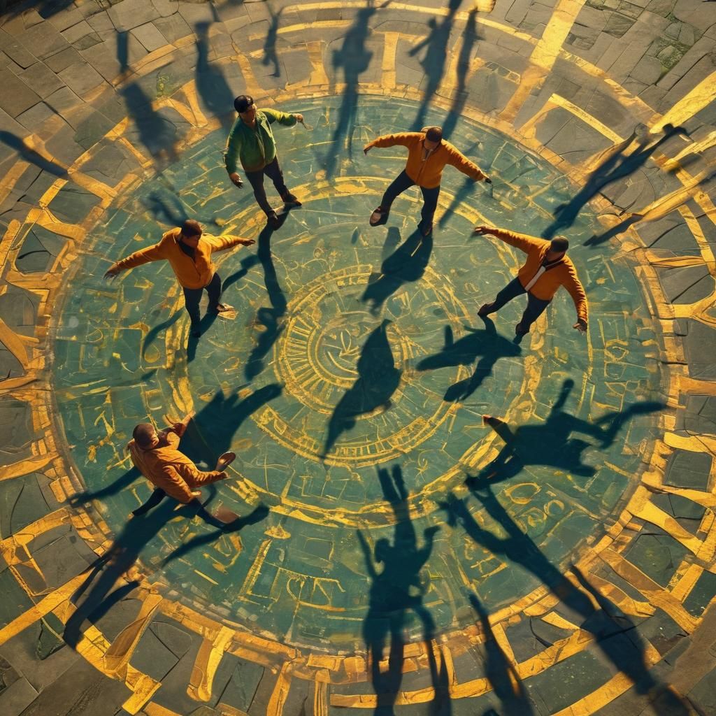 Ethereal Dance Circle in Vibrant Fantasy Art