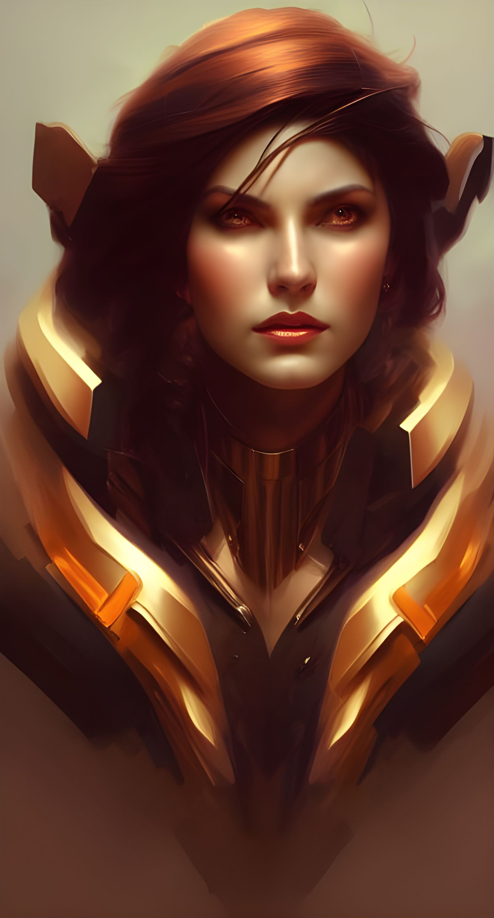 Power Metal Woman Portrait in Dynamic Lighting