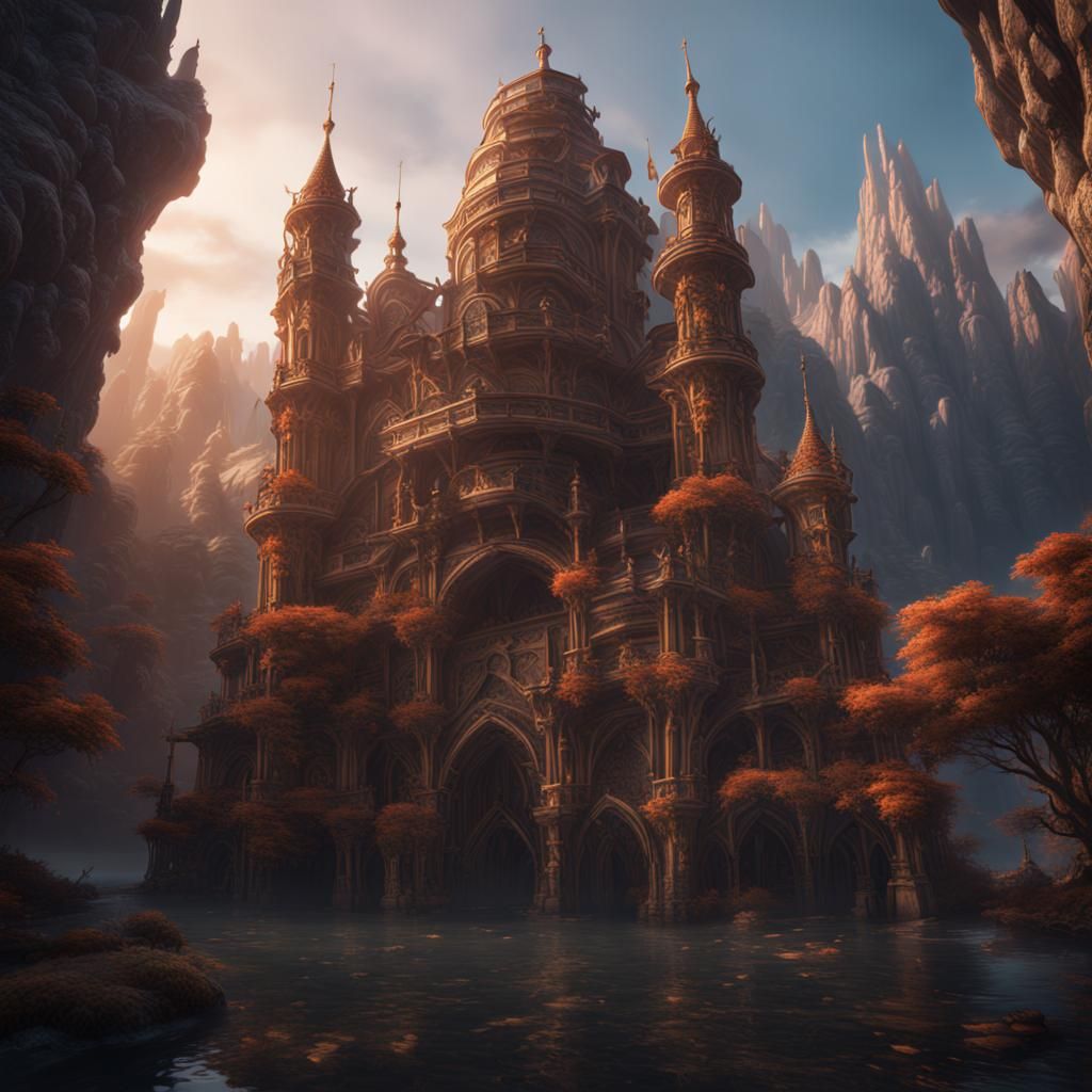 Fantastical Matte Painting in Deep Color