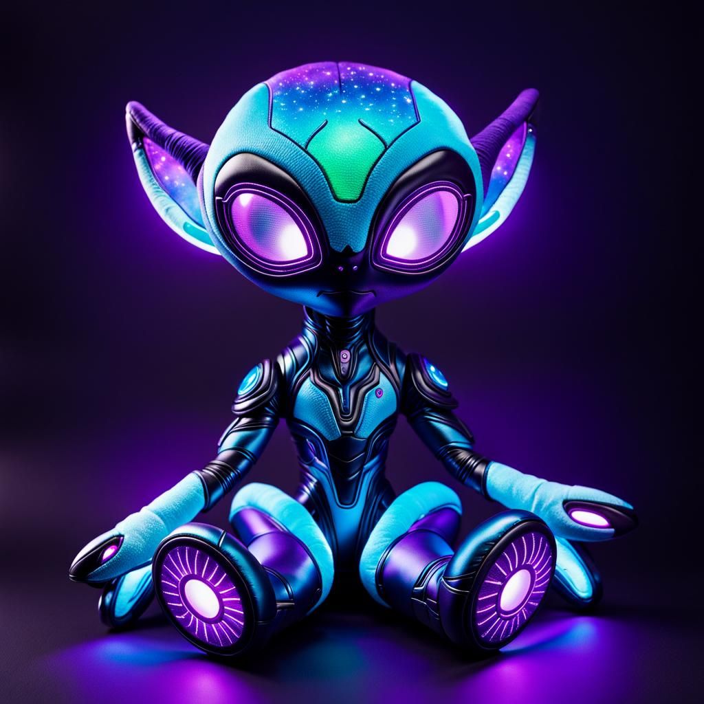 Astral Alien Plushie with Galaxy Pattern