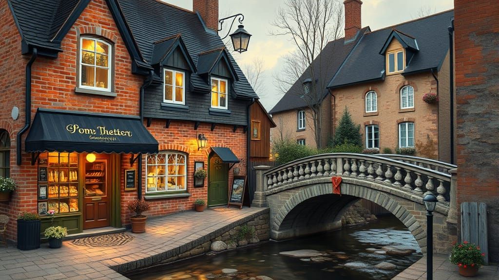 Cozy Home Office in Impressionist Style