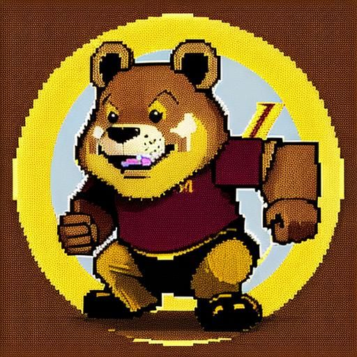 8-Bit Mascot: Goldy Gopher Pixel Art