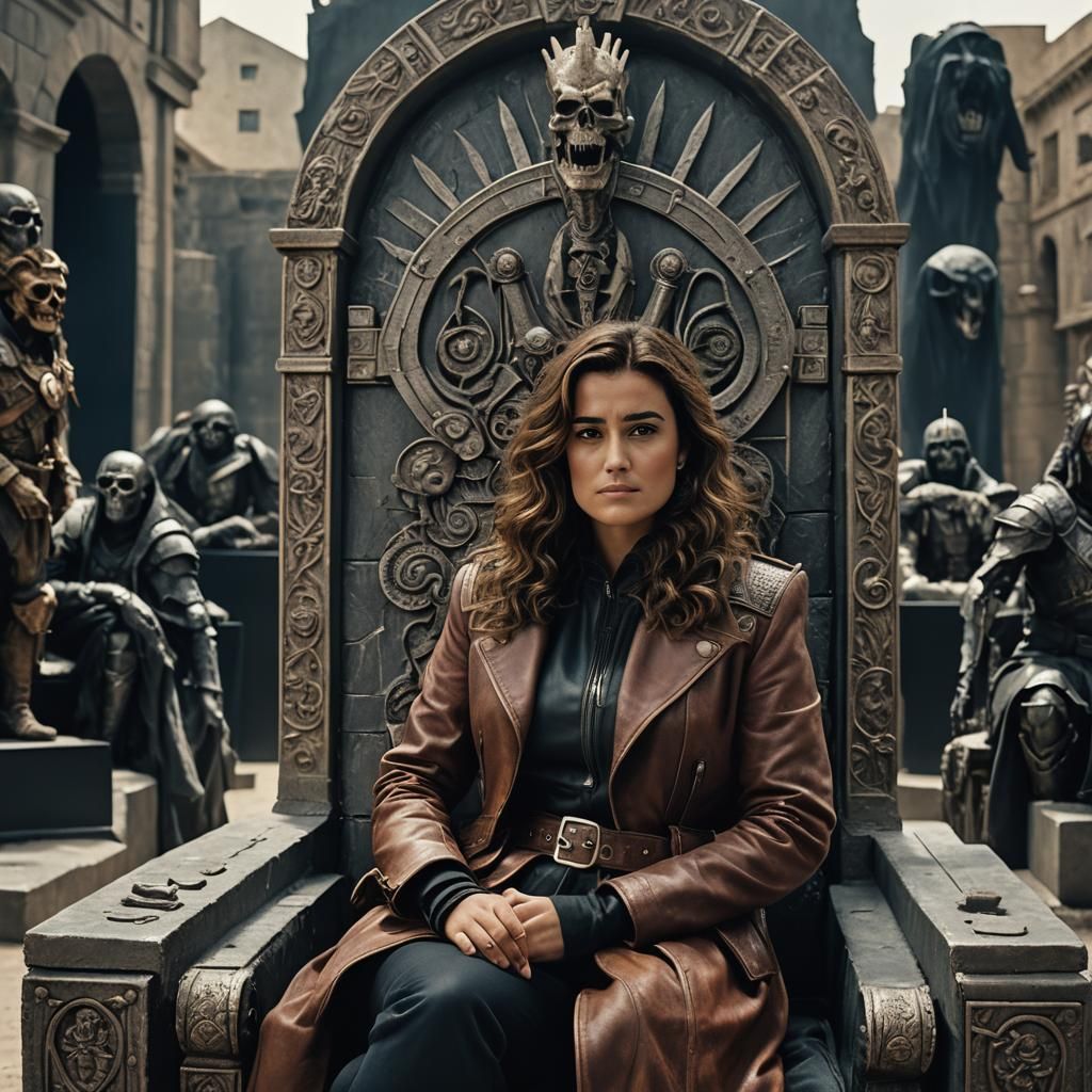 Leather Queen on Zeolite Throne in Plaza