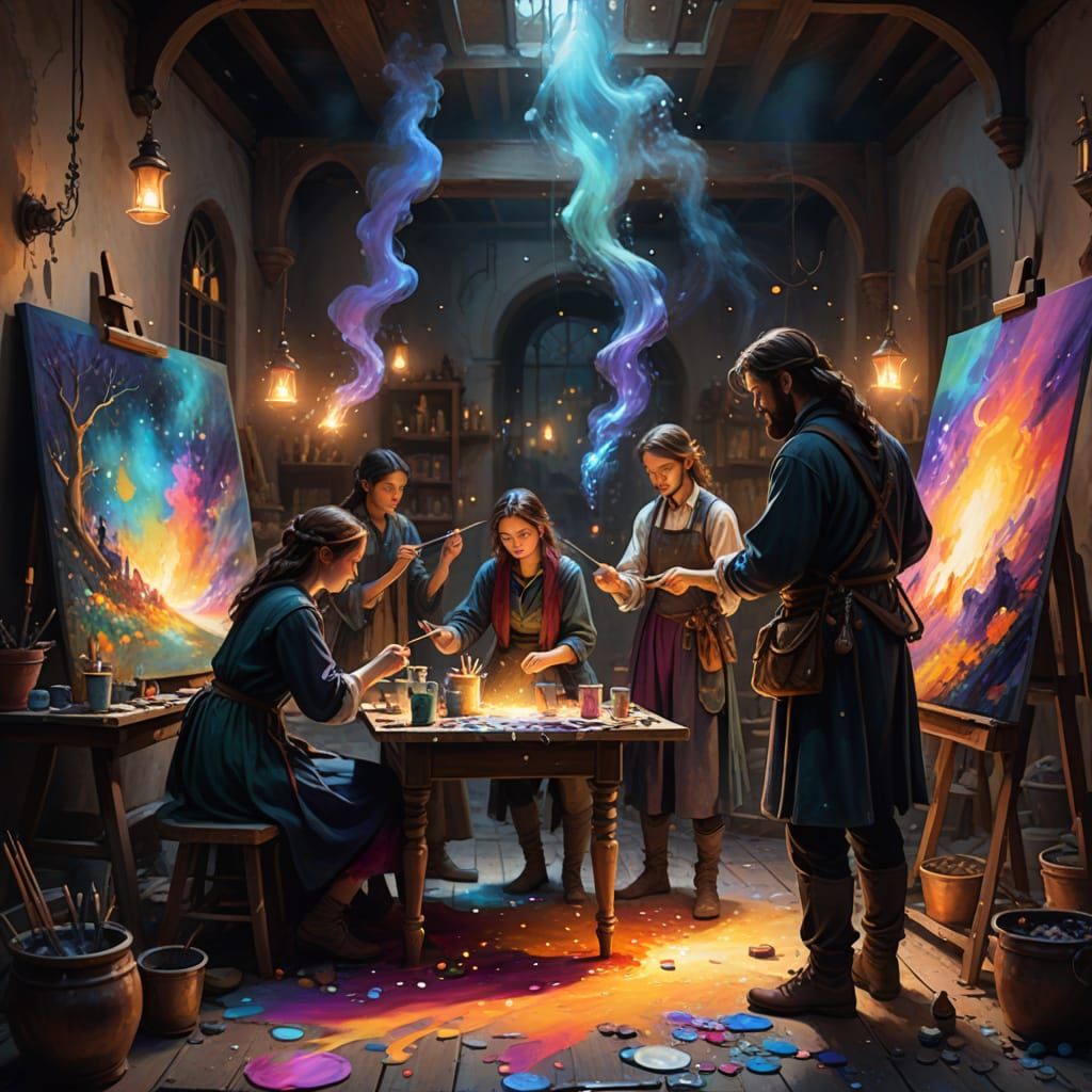 Magical Artists Paint a Living Scene in Ethereal Fantasy Sty...