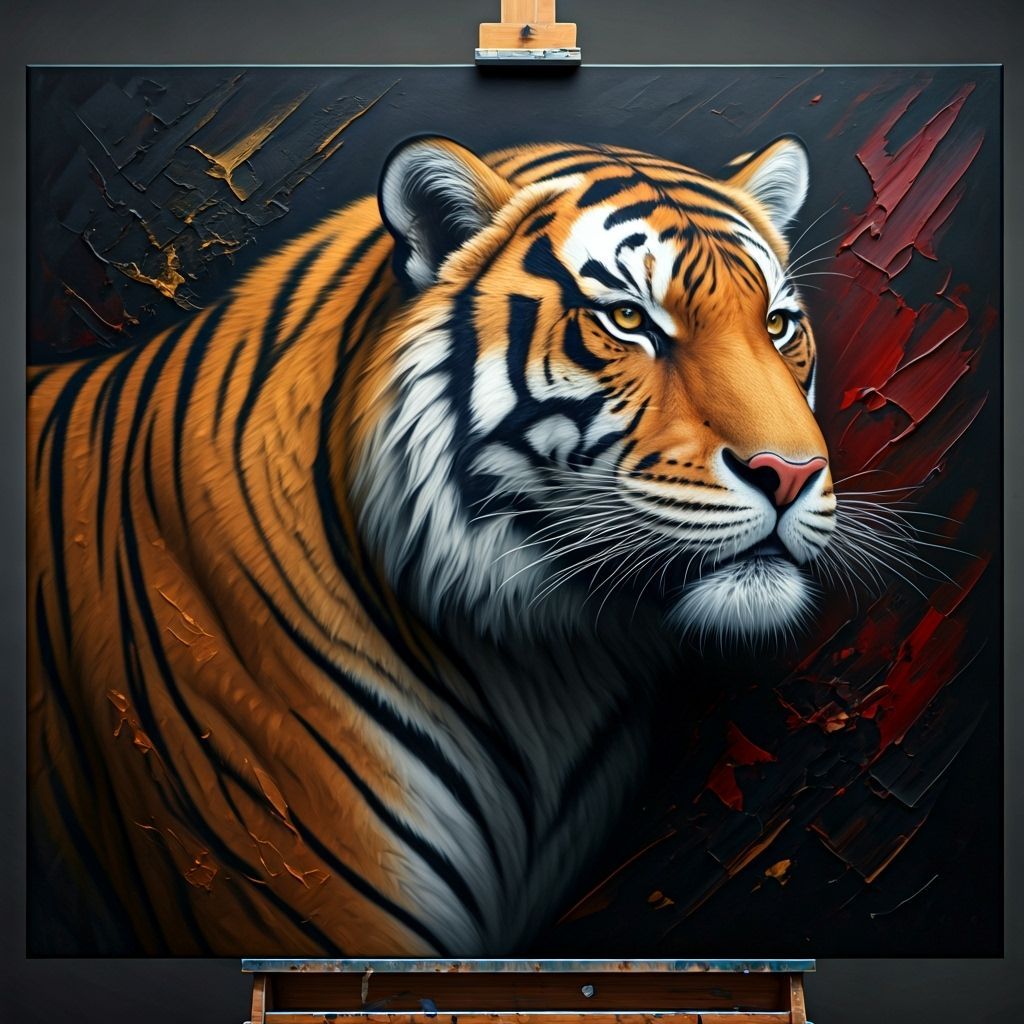Tiger Emerges: 3D Head from Oil Painting