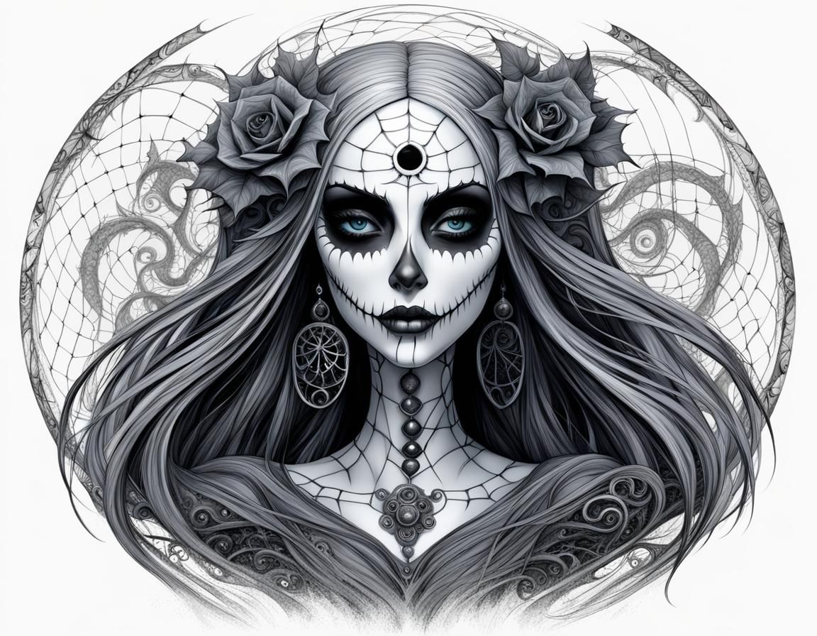 Sally Nightmare Before Christmas in Luis Royo Style