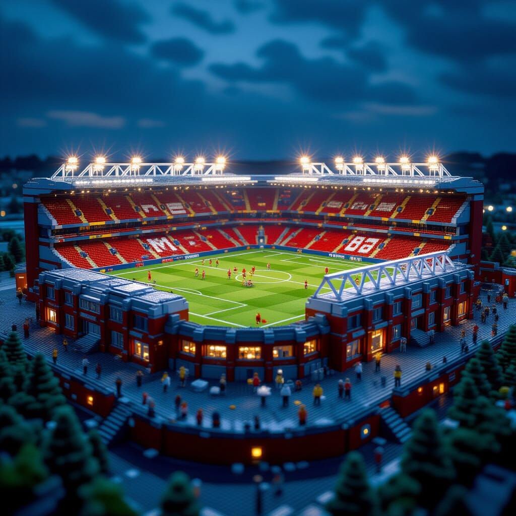 LEGO Selhurst Park Stadium in Hyperrealistic Style