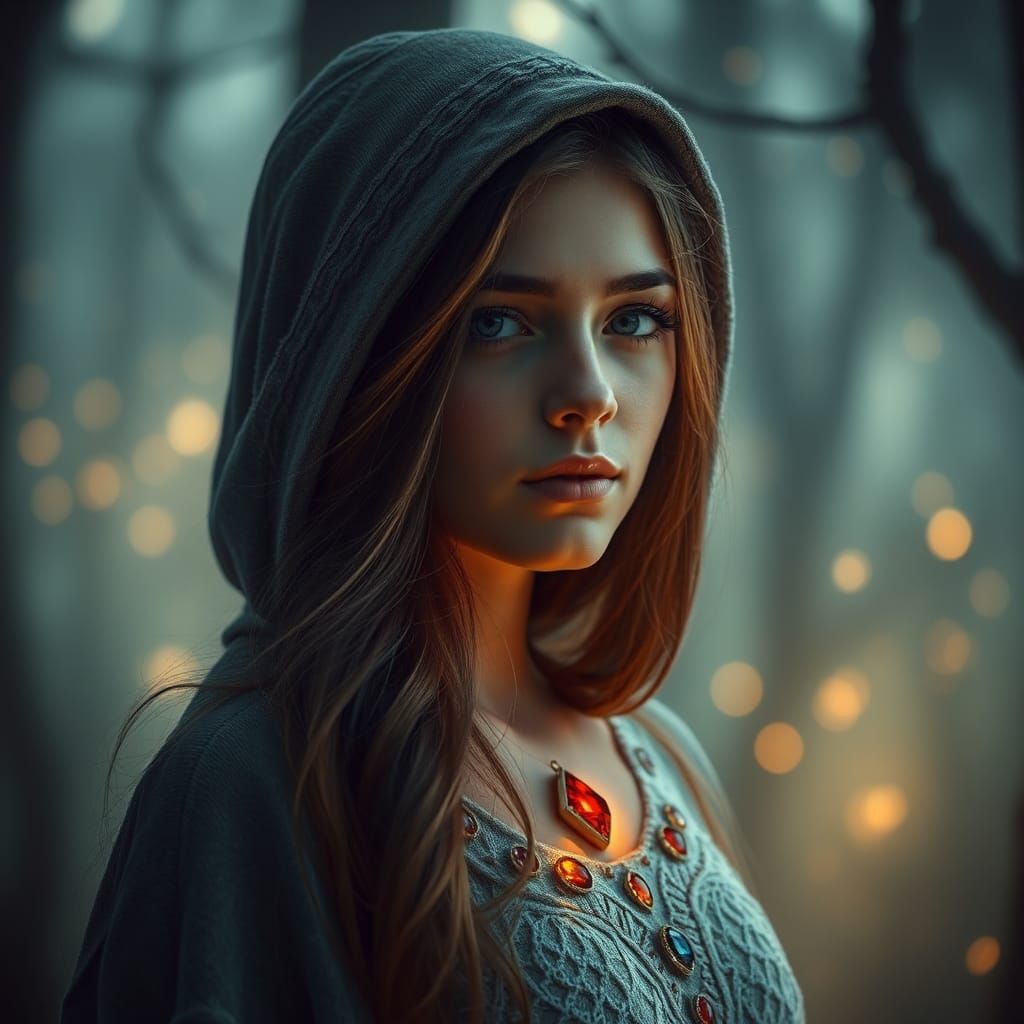 Mystical Forest Princess in Ethereal Glow