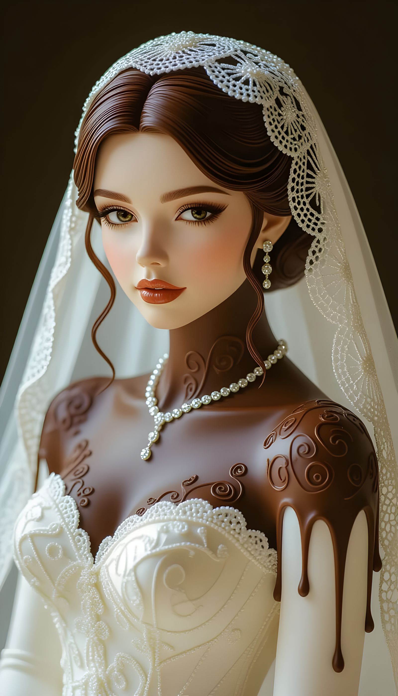 Chocolate Nymph in Melting Wedding Dress