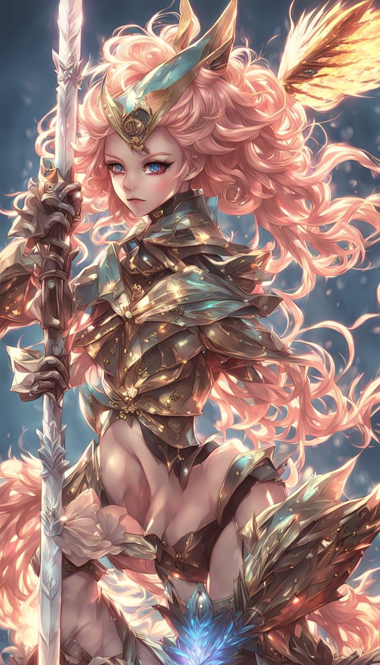 Regal Alien Warrior in Golden Armor