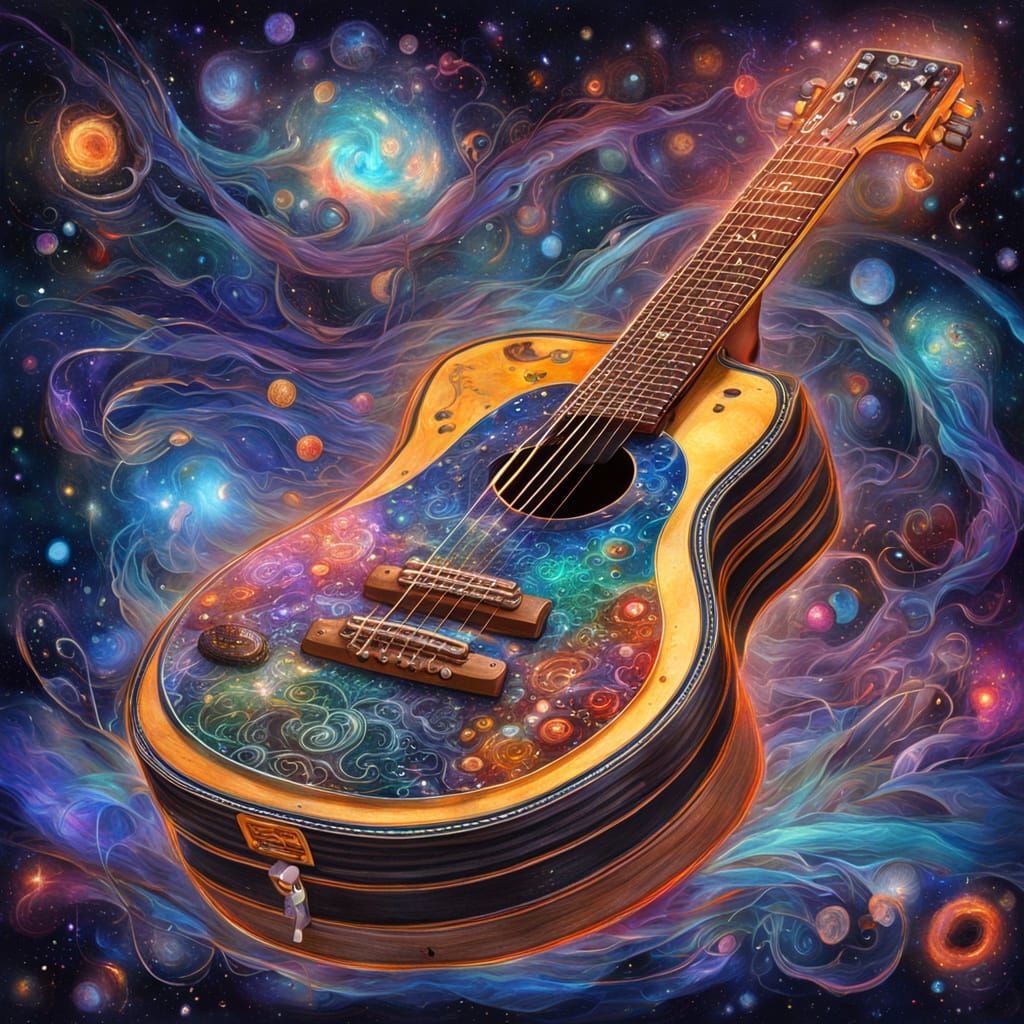 Cosmic Guitar Radiates Celestial Energy